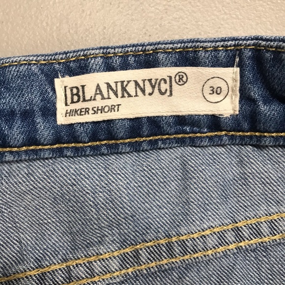 Blank NYC Hiker Shorts Denim Blue Jeans Pattern - Picture 4 of 6